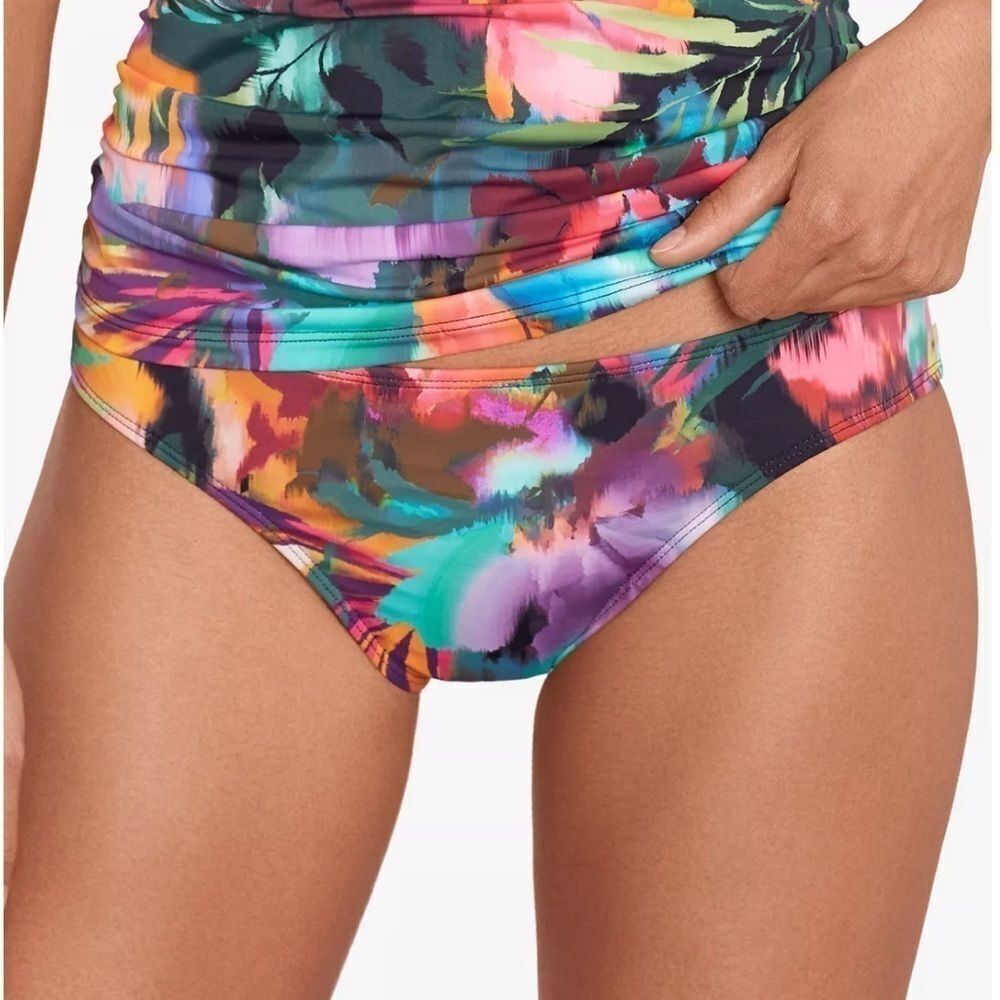 RALPH LAUREN Women Tropical Caribbean Hipster Bikini Swim Bottom 16 NWT paradise